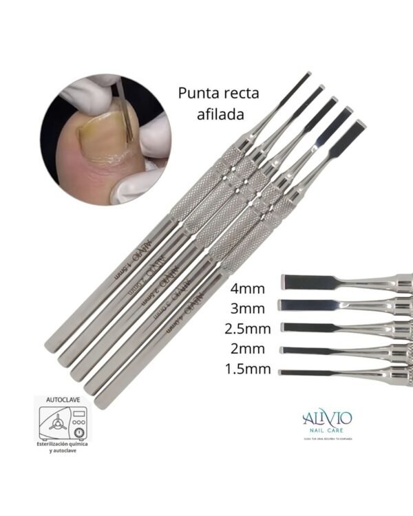 guiador para uñas encarnadas, 5 medidas