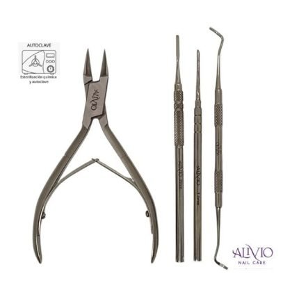 kit de instrumentos podologicos para cortar y eliminar uñas encarnadas
