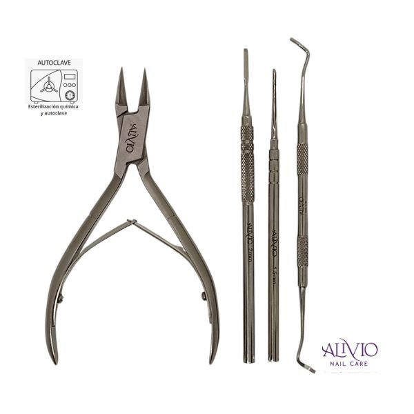 kit de instrumentos podologicos para cortar y eliminar uñas encarnadas