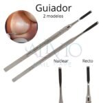 Guiador para uñas encarnadas utilizado para dirigir el corte recto en la uña y aliviar la presión sobre el canal lateral