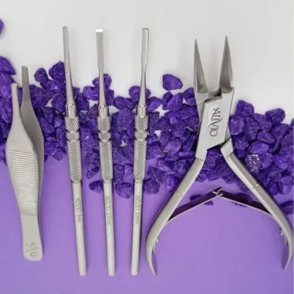 Set podología uñas encarnadas 5 pcs acero quirúrgico. Herramientas duraderas, Precisión y seguridad para cuidado profesional y doméstico.